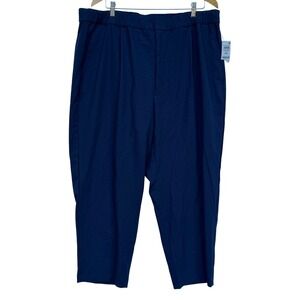Mode Of One Mens Relaxed Fit Wool Blend Pleated Pant Caspian Waters Blue XXL NWT